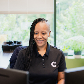 Craft team member working at desk