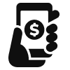 mobile banking icon illustration