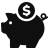 piggy bank icon illustration