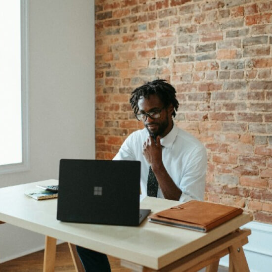 businessman using laptop